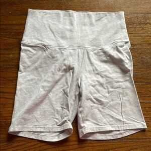 TNA Gray Women's High-Waisted Biker Shorts